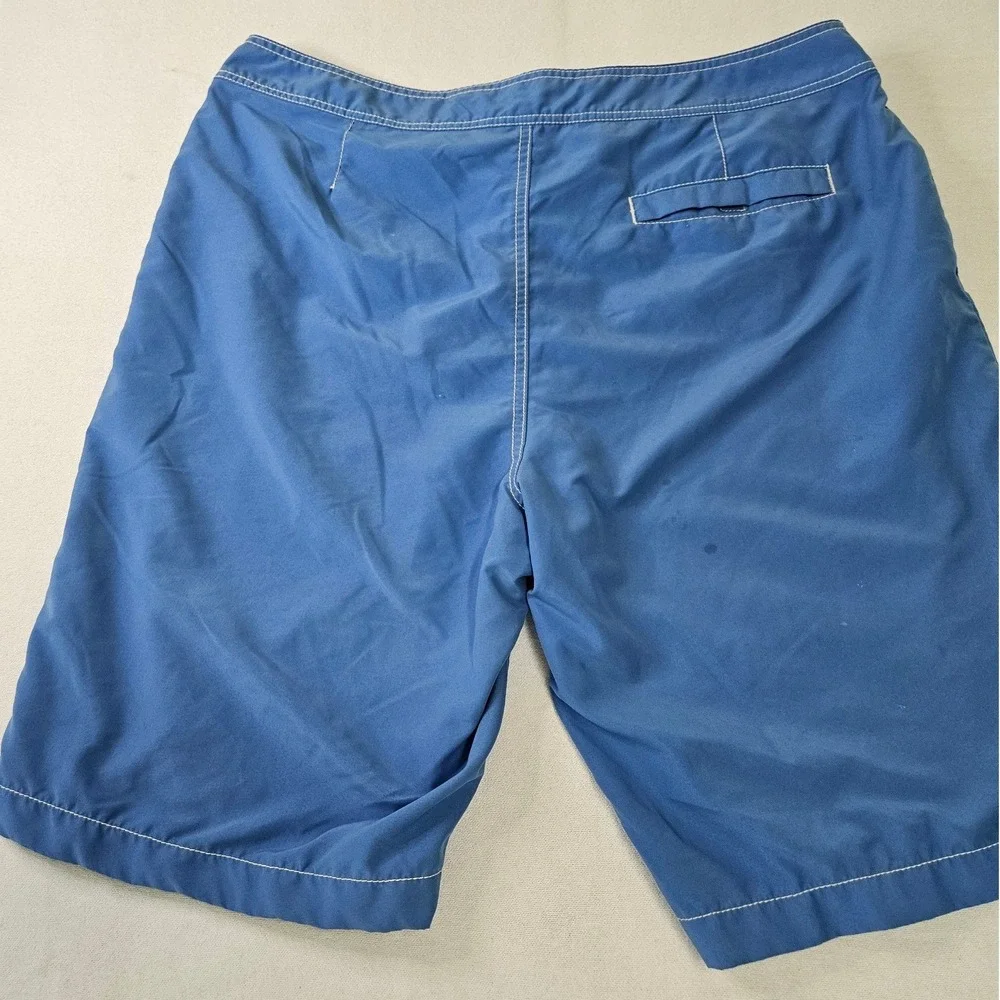 Tommy Bahama Swim Trunks Mens 38 Blue Board Shorts Marlin Logo Mesh Lined Beach